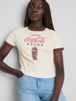 PRIMARK COCA COLA RINGER TEE, £8, €10, $14, RON50, PLN43, CZK260