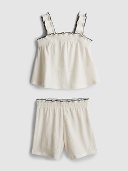 PRIMARK CRINKLE SHORT SET WHITE £6 €8 $12 RON40 PLN34 CZK210