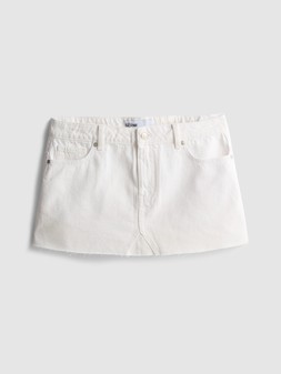 PRIMARK DENIM SKIRT SPF WHITE, £10, €12, $16, RON60, PLN50, CZK310, HUF4400