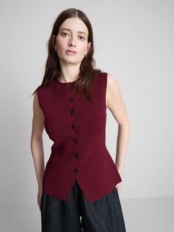 PRIMARK EDIT KNIT TANK, BURGUNDY £20, €22, $29, RON110, PLN95, CZK570