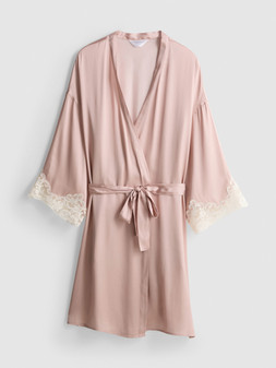 PRIMARK EDIT SATIN LACE ROBE, £18, €20, $28, PLN90, CZK520, RON100