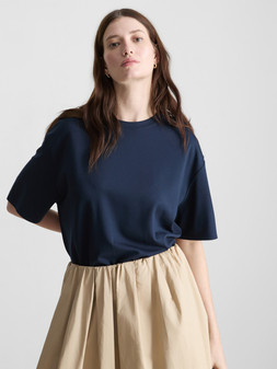PRIMARK EDIT ULTIMATE TEE, NAVY £12, €14, $17.50, RON70, PLN60, CZK365