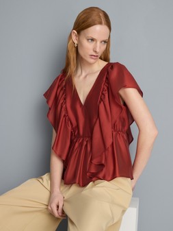 PRIMARK FRILL NECK TOP, £14, €16, $20, RON80, PLN70, CZK415