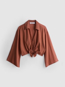 PRIMARK GAUZE TIE FRONT TOP £12 €14 RON70 PLN60 CZK365