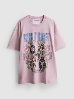 PRIMARK GUNS N ROSES TEE PINK £10 €12 $16 RON70 PLN60 CZK365