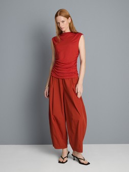 PRIMARK HIGH NECK RUCHED TOP, £8, €10, $14, RON50, PLN43, CZK260