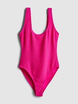 PRIMARK HYPER CRINKLE SCOOP SWIM PINK £12 €14 $18 RON70 PLN60 CZK365