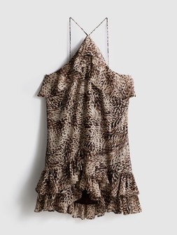 PRIMARK LEOPARD HALTER DRESS MULTI £14 €16 $20 RON80 PLN70 CZK415