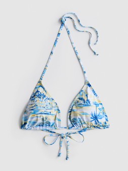 PRIMARK MIX AND MATCH PRINTED TRIANGLE TOP YELLOW £2.50 €3 $3.50 RON15 PLN13 CZK80