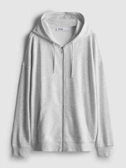 PRIMARK OVERSIZED ZIP HOODIE GREY £16 €18 $25 RON90 PLN80 CZK470