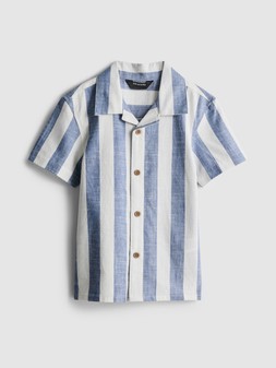 PRIMARK OWNING THE SUMMER STRIPE SHIRT BLUE £7 €9 $12 RON44 PLN39 CZK235