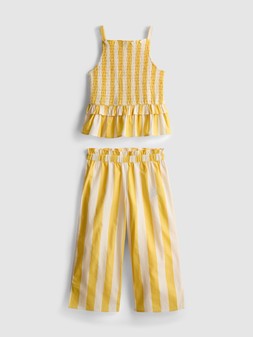 PRIMARK OWNING THE SUMMER STRIPE TROUSERS SET YELLOW £12 €16 $22 RON80 PLN70 CZK415