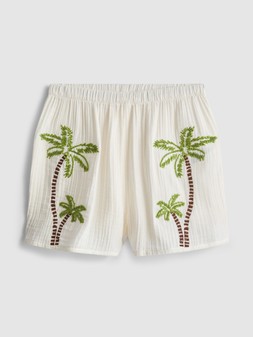 PRIMARK PALM RESORT SHORT CREAM £12 €14 $18 RON70 PLN60 CZK365