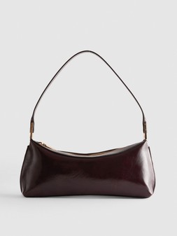 PRIMARK PRESENTS BY COLEEN METAL SHOULDER BAG,BURGUNDY, £12, €14, $18, RON70, PLN60, CZK365