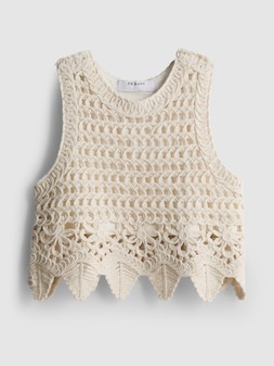 PRIMARK PRESENTS PAU ECHE PE CO CROCHET VEST, £16, €18, $24, RON90, PLN80, CZK470, HUF6500