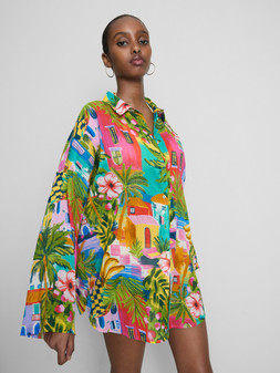 PRIMARK PRINTED BEACH SHIRT MINT £10 €12 $14 RON60 PLN50 CZK310 (2)