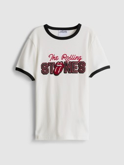 PRIMARK ROLLING STONES TEE IVORY £8 €10 $14 RON60 PLN50 CZK310
