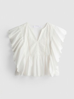 PRIMARK SCALLOP SLEEVE TOP £14 €16 RON80 PLN70 CZK415