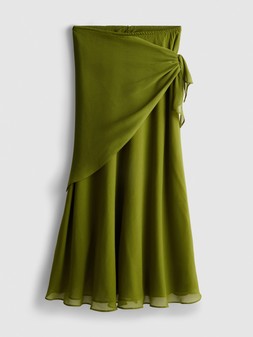 PRIMARK SCARF TIE SKIRT GREEN £16 €18 €20 $25 RON90 PLN80 CZK470
