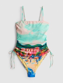 PRIMARK SCENIC PRINT SWIMSUIT PINK £14 €16 $20 RON80 PLN70 CZK415