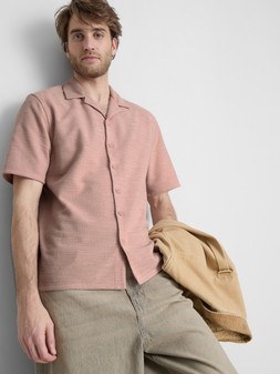PRIMARK SHORT SLEEVE TEXTURED SHIRT PINK £14 €16 $20 RON80 PLN70 CZK415 (2)