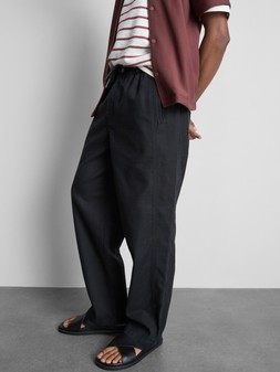 PRIMARK TEXTURED TROUSERS BLACK £16 €20 $30 RON100 PLN90 CZK520 (2)