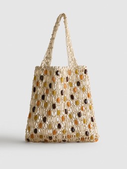 PRIMARK THE EDIT CROCHET BEADED SHOPPER £18 €22 520CZK 100RON