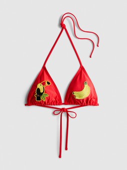 PRIMARK TOUCAN BEAD TRIANGLE TOP RED £8 €9 $12 RON44 PLN39 CZK235