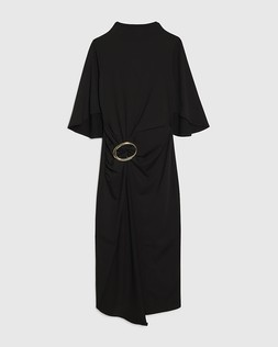 RI Black Gold Buckle Midi Dress £49