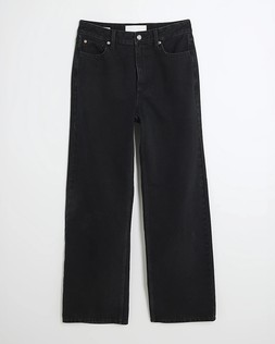 RI Black High Waisted Relaxed Straight Leg Jeans £49