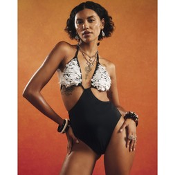 RI Black Shell Detail Cupped Swimsuit £69 4