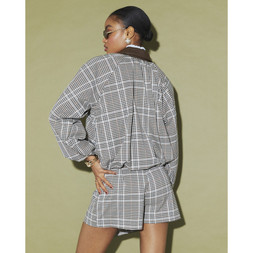RI Blue Check Print Pleated Skort £29 4
