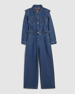 RI Blue Denim Long Sleeve Waisted Jumpsuit £69