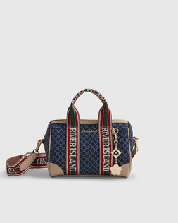 RI Blue Denim Monogram Webbing Detail Bowler Bag £39