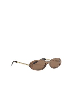 RI Brown Slim Oval Chain Detail Sunglasses £14