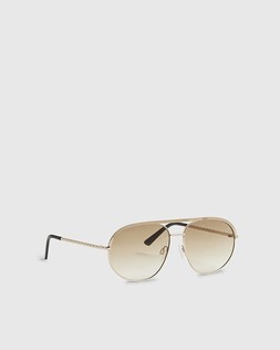 RI Gold Metal Aviator Sunglasses £14