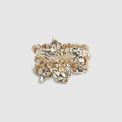 RI Gold Orchid Flower Stretch Bracelets £15 2