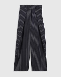 RI Navy Stripe Deep Pleated Wide Leg Trousers £49