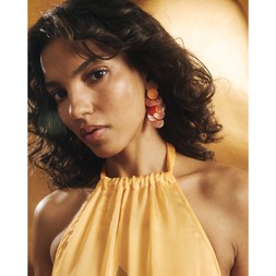 RI Orange Cascade Earrings £15