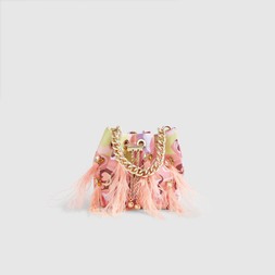 RI Orange Printed Gem Handle Bag £46 2