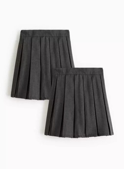 Tu-2 Pack Grey Permanent Pleat Skirts 2