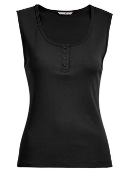 Tu Black Button Placket Rib Vest, £7