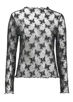Tu Black Lace Second-Skin Long-Sleeve Top £10