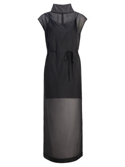 Tu Black Organza Midi Sheath Dress £26