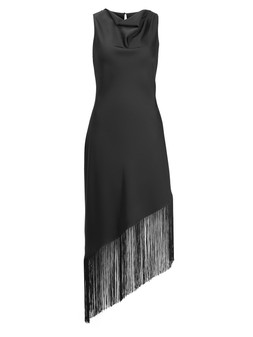 Tu Black Satin Fringe Midi Dress £30