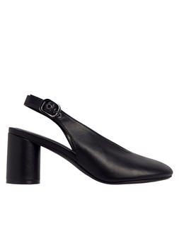Tu Black Swung-Toe Cylinder Heel Shoe £22