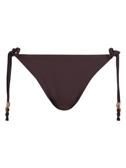 Tu Brown Embroidered Tie Side Bikini Bottoms, £10