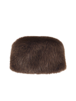 Tu Brown Faux Fur Pillbox Hat £12
