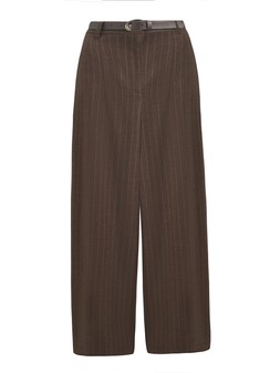 Tu Brown Pinstripe Barrel Trousers £25
