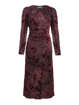 Tu Burgundy Jacquard Mesh Midi Dress £24